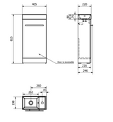 Kartell K-VIT Purity Cloakroom Unit With Basin- Silver Oak (PSO410CLK-CUBEBAS)