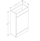 Kartell K-VIT Matrix 2 Drawer L-Shaped Furniture Pack 1100mm Left Hand - Storm Grey Gloss (FUR012PU-FUR411MA-FUR430NEW-ACC001N)