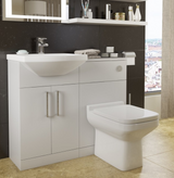 Kartell K-VIT Trim 500mm WC Unit Set-Gloss White (POT473TR-POT472TR-ACC001N0-IMP500WC)