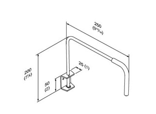 Pressalit safety lock dimension drawing