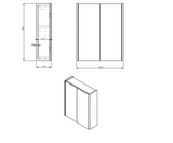 Kartell K-VIT Options 24 600mm Mirror Cabinet – White Gloss & Matt Cool Grey (OPT600MIR-WT) (OPT600MIR-CG)