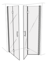 Impey Coram Premier 8 8mm Glass 760mm x 760mm Double Bi-Fold Door Shower Enclosure Chrome (P8CB76CUC)