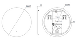 Kartell K-VIT Tucson 600mm Circular LED Mirror-Chrome (TU60)