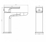 Kartell K-VIT Kolt Mono Basin Mixer Brushed Brass (TAP320KBB)