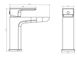 Kartell K-VIT Kolt Mono Basin Mixer with Clicker Waste – Matt Black (TAP310KBL)
