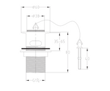 Kartell K-VIT Basin Waste With Brass Plug & Ball Chain Chrome (WAS001)