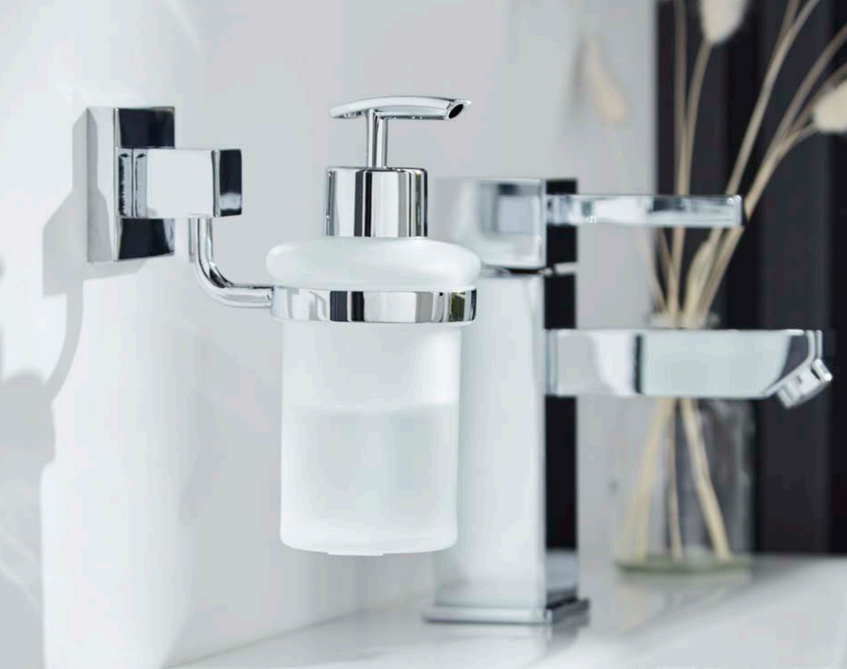 Kartell K-VIT Pure Soap Dispenser & Holder – Chrome (ACC167)