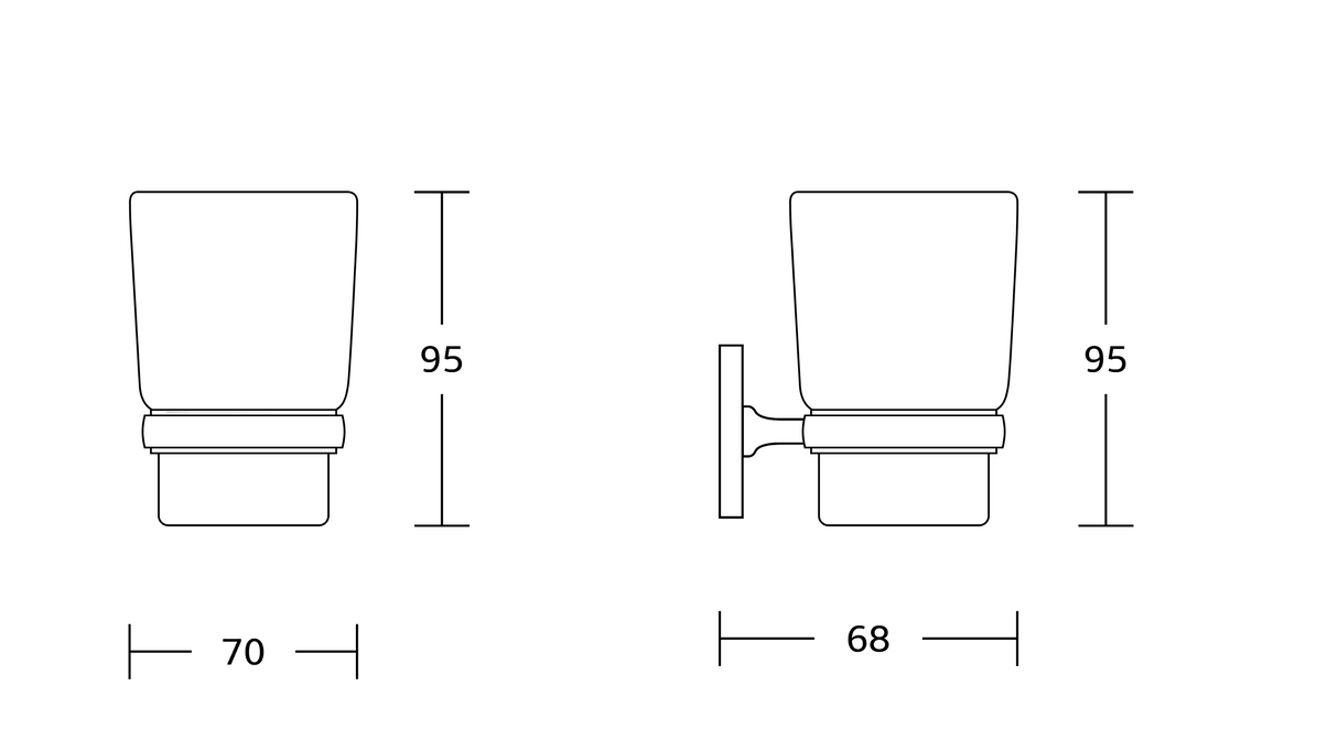 Kartell K-Vit Plan Tumbler and Holder Chrome (ACC122)