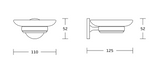 Kartell K-VIT Plan Soap Dish – Chrome (ACC123)