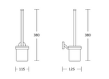 Kartell K-VIT Plan Toilet Brush & Holder – Chrome (ACC127)