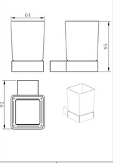 Kartell K-VIT Premium Tumbler Holder – Chrome (ACC305)