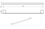 Kartell K-VIT Premium Towel Bar – Matt Black (ACC311)