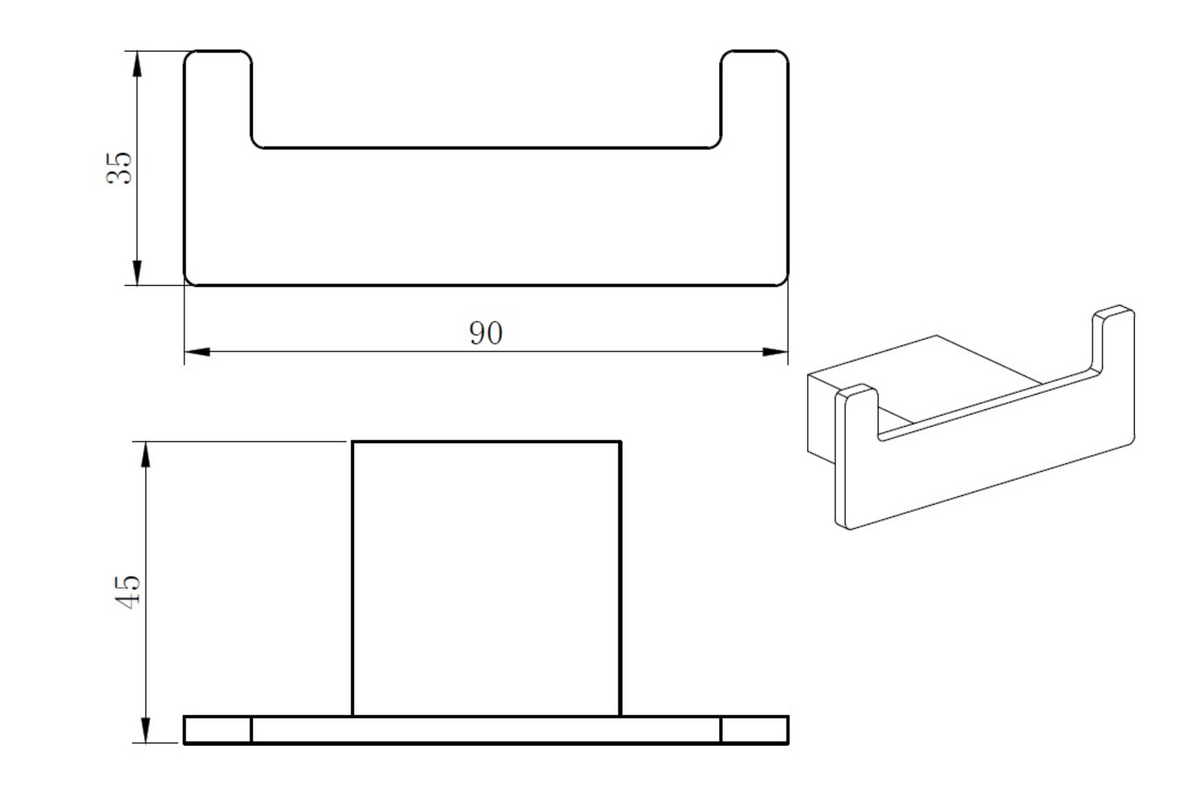 Kartell K-VIT Premium Robe Hook – Matt Black (ACC314)