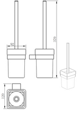 Kartell K-VIT Premium Toilet Brush Set – Matt Black (ACC318)