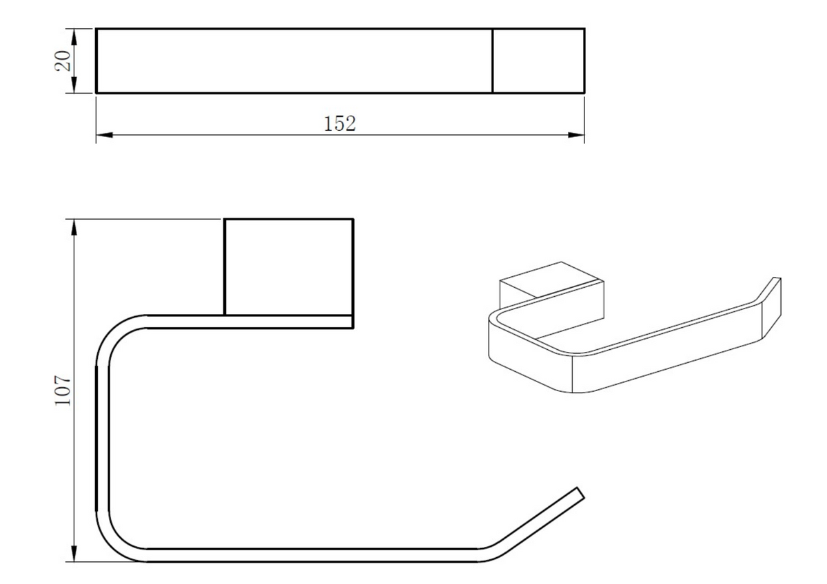Kartell K-VIT Premium Paper Holder – Brushed Brass (ACC332)