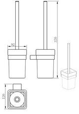 Kartell K-VIT Premium Toilet Brush Set – Brushed Brass (ACC338)