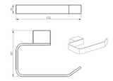 Kartell K-VIT Premium Paper Holder – Brushed Nickel (ACC322)