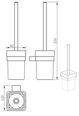 Kartell K-VIT Premium Toilet Brush Set – Brushed Nickel (ACC328)
