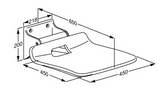 Pressalit VALUE IV Shower Seat, Fixed Height Anthracite (R1620000112)