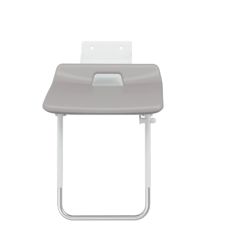 Pressalit VALUE IV Folding Shower Seat With Supporting Leg, Fixed Height Anthracite (R1622000112)