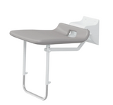 Pressalit VALUE IV Folding Shower Seat With Supporting Leg, Fixed Height Anthracite (R1622000112)