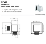 Kartell K-VIT Pure Option 6 Triple Thermostatic Concealed Shower with Slide Rail Kit & Overhead Drencher (SHO025PU-SHO070CU-SHO091OE-SHO073CU)