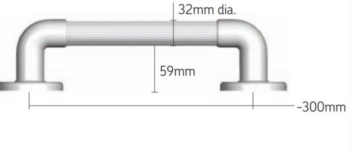 AKW 1400 Series Straight Grab Rail (All Sizes)