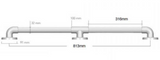 AKW 1900 Series Heavy Duty Fluted Grab Rail – Straight or Angled, White or Blue, photo 8