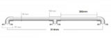 AKW 1900 Series Heavy Duty Fluted Grab Rail – Straight or Angled, White or Blue, photo 9