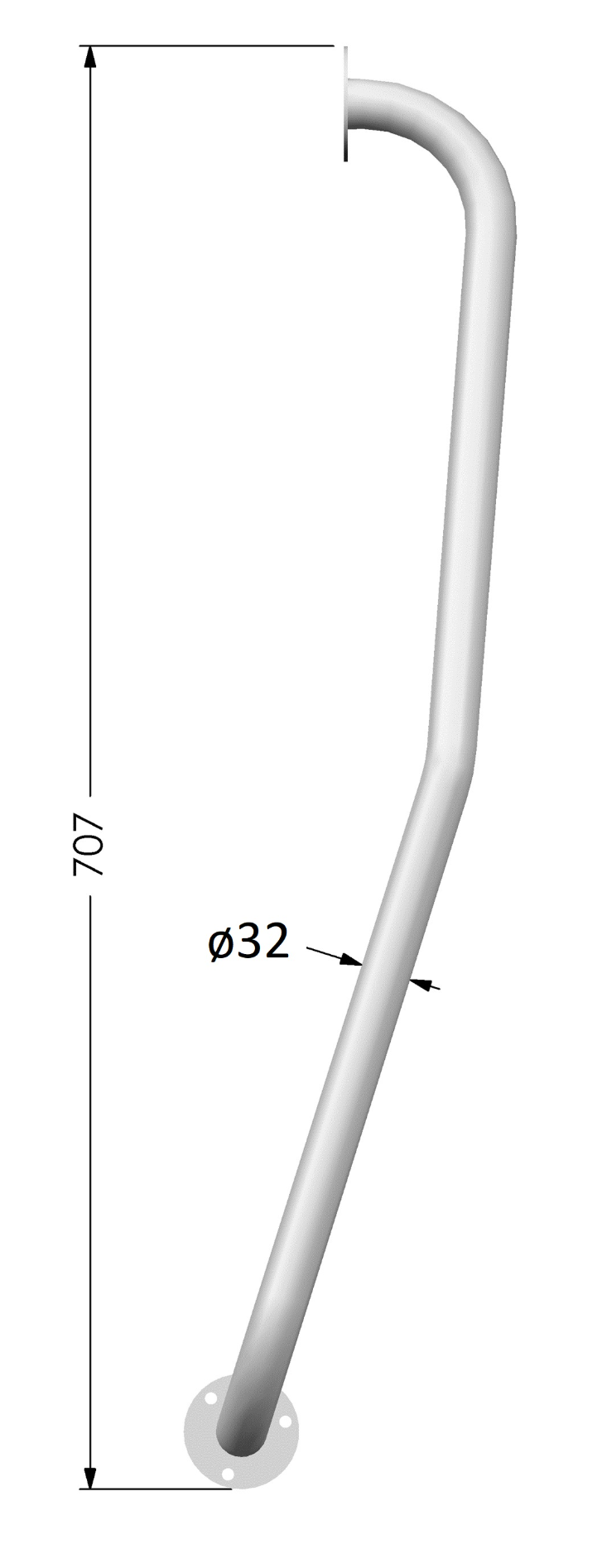 AKW 1700 Series Cranked & Newel Grab Rails – Choice of Style, photo 2