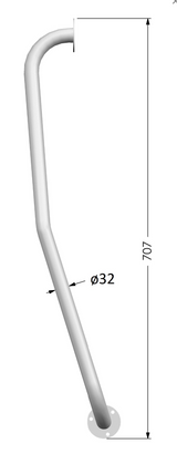 AKW 1700 Series Cranked & Newel Grab Rails – Choice of Style, photo 4