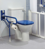 AKW 1800 Series Hinged Fold up Double Hairpin Rail - Fixed Leg (32mm) White and Blue (01820WH)(01820BU)