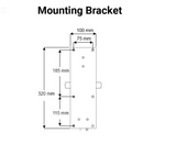 AKW 1800 Series Hinged Fold up Double Hairpin Rail - Fixed Leg (32mm) White and Blue (01820WH)(01820BU)
