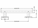 AKW 1200 Series Straight Stainless Steel Grab Rail – Satin or Matt Black, Choice of Length, photo 9