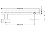 AKW 1200 Series Straight Stainless Steel Grab Rail – Satin or Matt Black, Choice of Length, photo 10