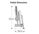 AKW 3000 Series White Shower Seat with Back & Grey Padded Arms (03131)