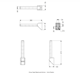 AKW Onyx Shower Seat with Back and Arms - White (02803WH-LS)