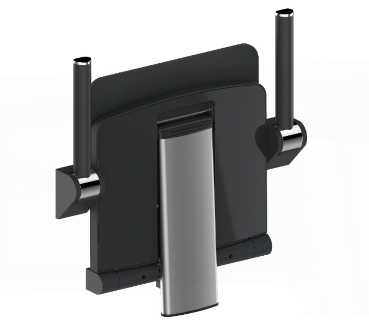 AKW Onyx Shower Seat with Back and Arms - Black (02803BK-LS)