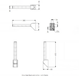 AKW Onyx Shower Seat with Back and Arms - Black (02803BK-LS)