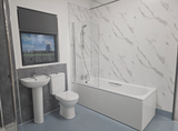 AKW Alveo PVC Bathroom Wall Panels 10mm – Choice of Size, Colour & Fixing Kit, photo 15
