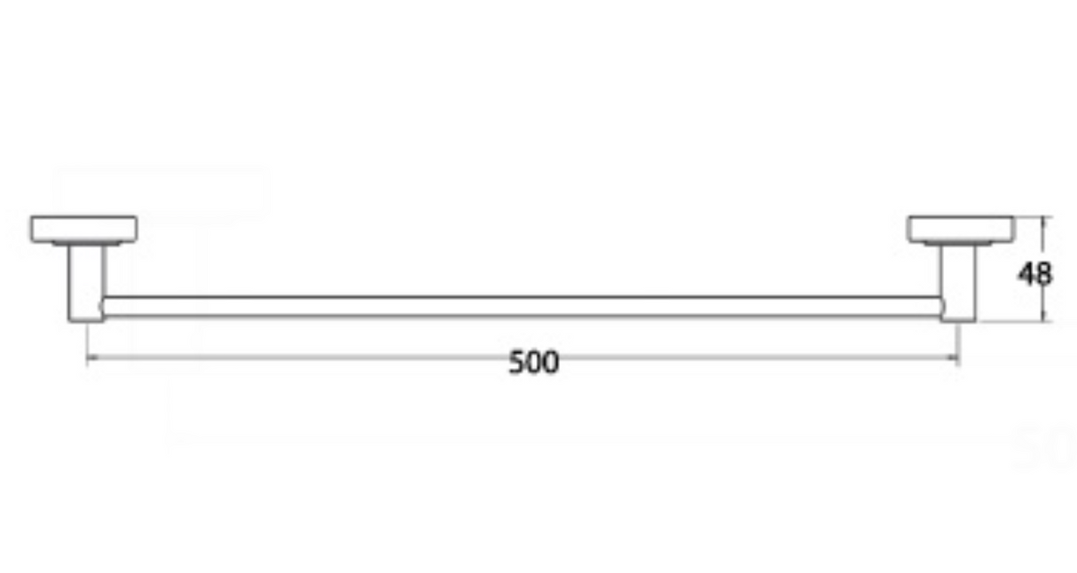 AKW Mars Towel Bar Silver (23671)