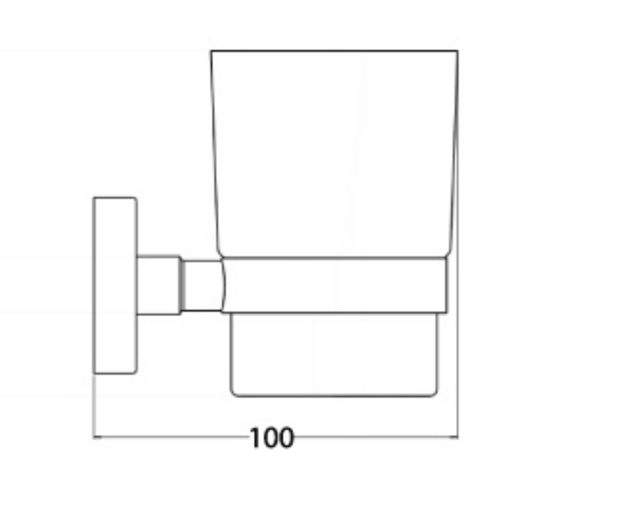 AKW Mars Toothbrush Holder Silver (23673)
