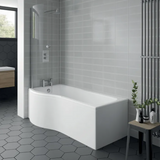 Kartell K-VIT Oblique P-Shaped Shower Bath Front Panel 1700mm (BAT162OB)