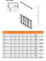 AKW Option NW Shower Screens 1600mm Wide x 900mm High (91123N)
