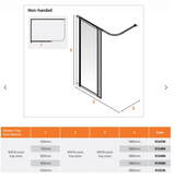 AKW Option HFW Shower Screens Suitable For Wet Floors, 1880mm High (All Sizes)