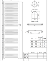 Kartell K-Vit K-Rail 25mm Straight Heated Towel Rail in Chrome