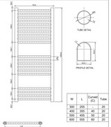 Kartell K-Vit K-Rail 25mm Straight Heated Towel Rail in Chrome