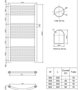 Kartell K-Vit K-Rail 25mm Straight Heated Towel Rail in Chrome