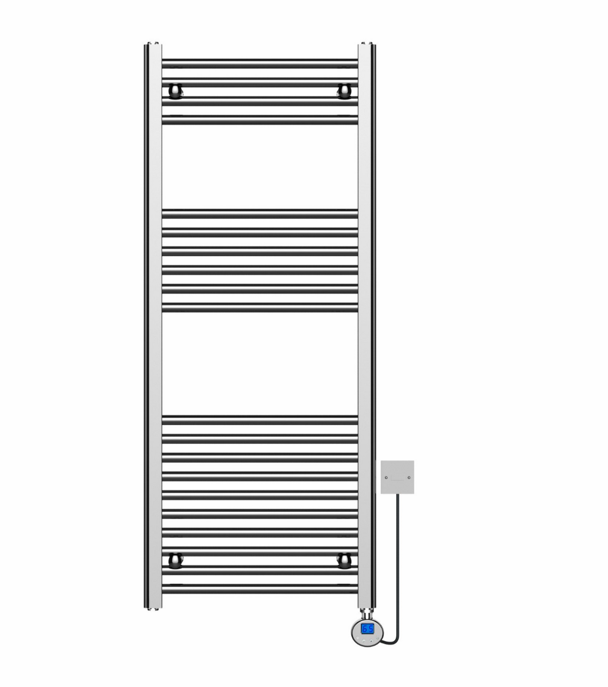 Kartell K-VIT Straight Electric Towel Rail Thermostatic- Chrome (ETSTR508C)(ETSTR510C)(ETSTR512C)