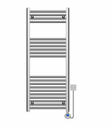 Kartell K-VIT Straight Electric Towel Rail Thermostatic- Chrome (ETSTR508C)(ETSTR510C)(ETSTR512C)
